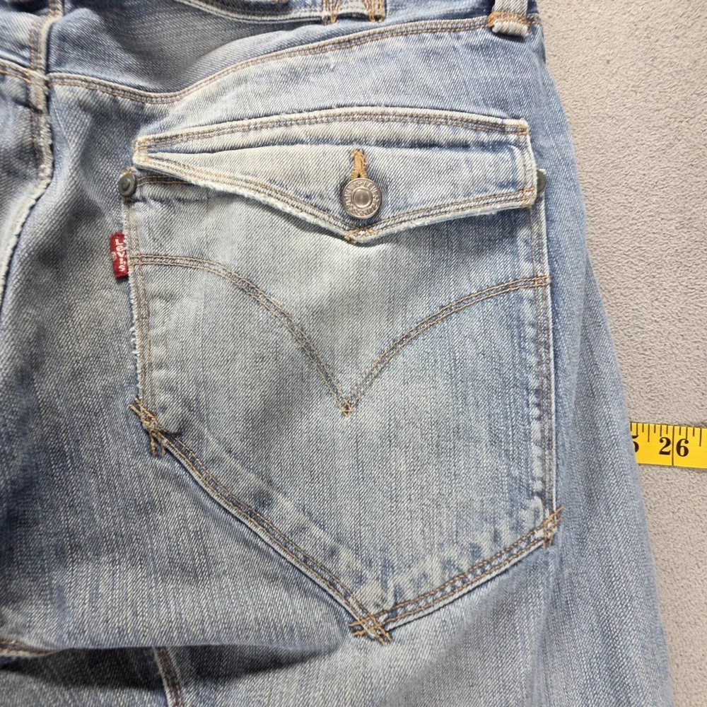 Vintage Levis Engineered Shorts Mens 34 Blue Cinch Back 10th Anniversary Twisted